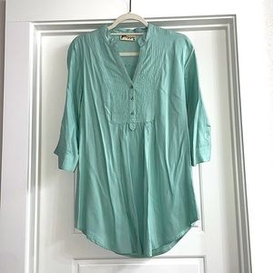 Green Quarter Sleeve Top